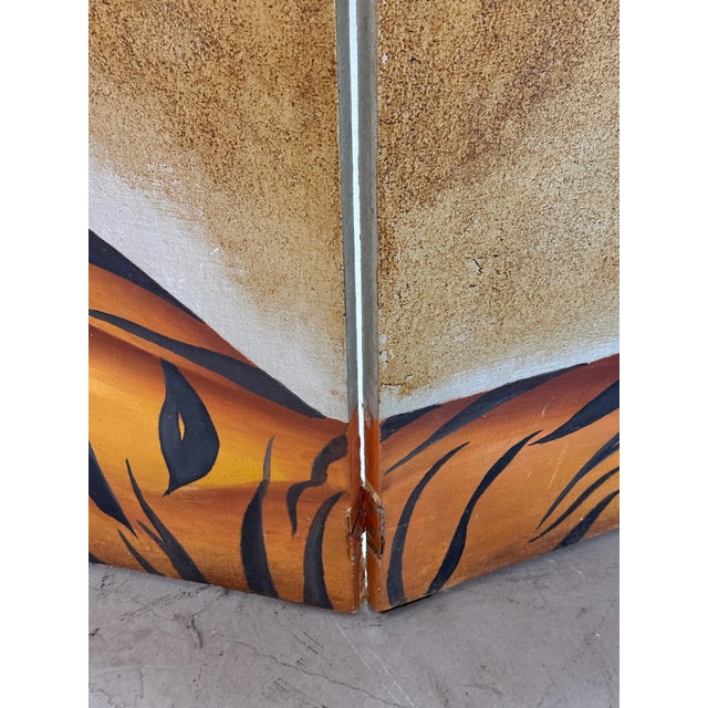 Early 20th Century Art Deco 3 Part Screen after Major Felton’s Warrior & Tiger by F. Wilcox For Sale - Image 16 of 18