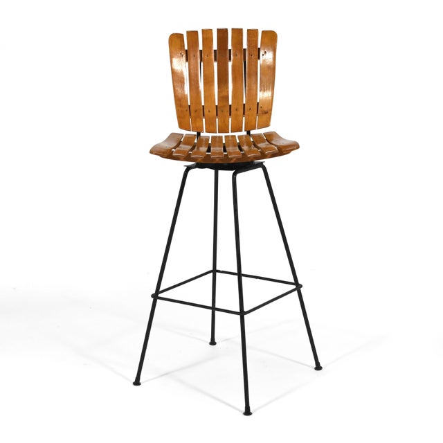 1960s Arthur Umanoff Bar Stools Set of Four For Sale - Image 5 of 10