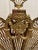This brass folding peacock fan fireplace screen adds a touch of class to any setting. It folds like a hand fan and is...