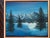 1970s 1976 Signed Winter Mountain Landscape Painting in Rustic Wood Frame For Sale - Image 5 of 11
