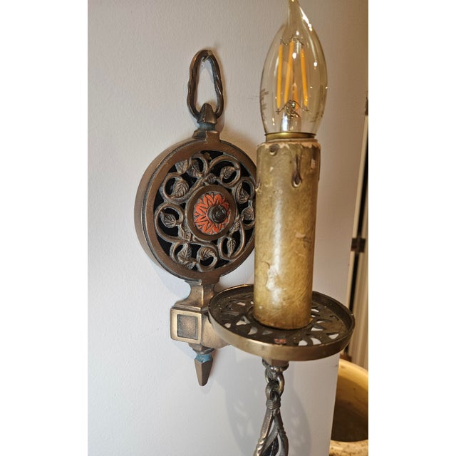 1920s Moe -Bridges Tudor Wall Sconces - a Pair For Sale - Image 9 of 15