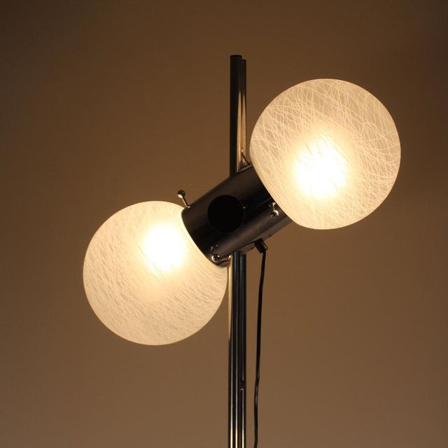 Adjustable Floor Lamp in Steel and Glass from Zonca, 1970s, in Good conditions. Designed 1980 to 1989 I have official...