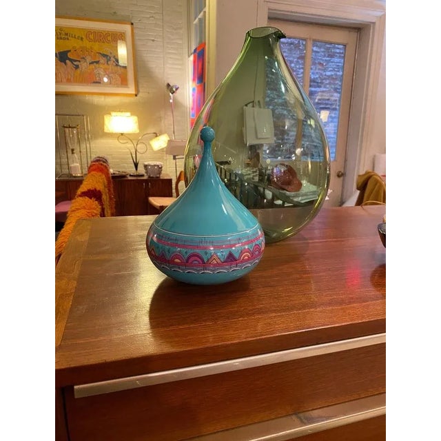 Green Emilio Pucci for Rosenthal Lidded Ceramic Bowl For Sale - Image 8 of 9