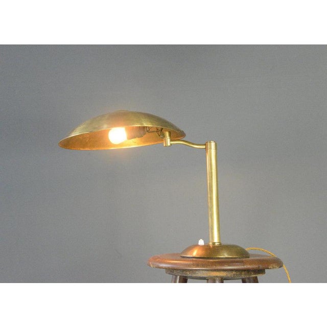 Swing Arm Brass Table Lamp by Hillebrand, 1930s For Sale - Image 5 of 10