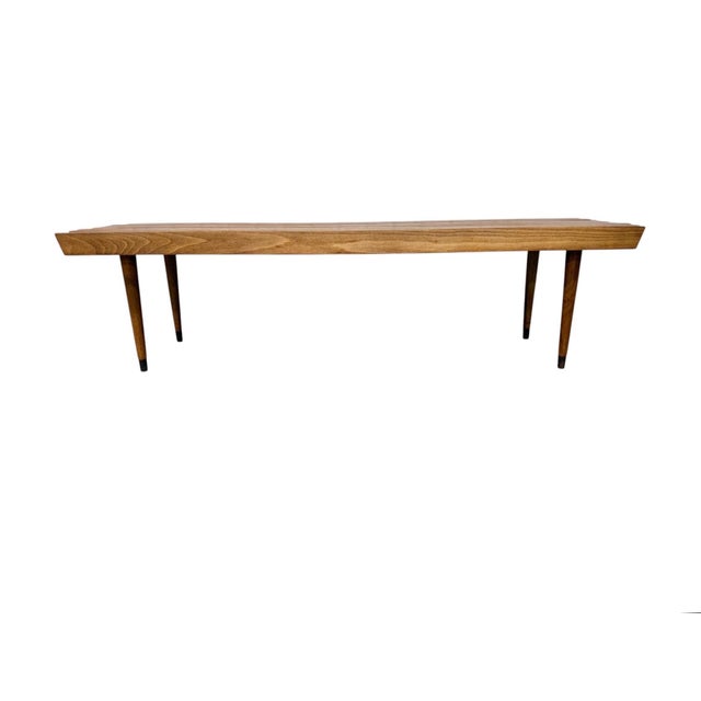 Mid-Century Modern Walnut Slatted Coffee Table For Sale - Image 4 of 6