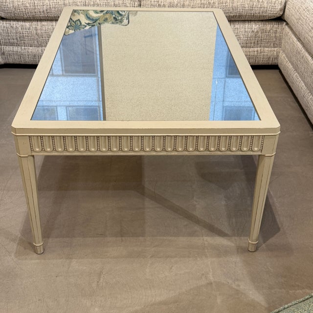 Wood Hickory Chair Mirrored Coffee Table For Sale - Image 7 of 10