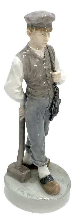 Porcelain Figurine of a Boy With a Hammer from Royal Copenhagen, Denmark, 1945