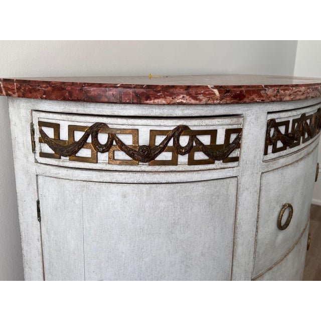 19th Century Swedish Gustavian Demi-Lune Commode For Sale - Image 10 of 11