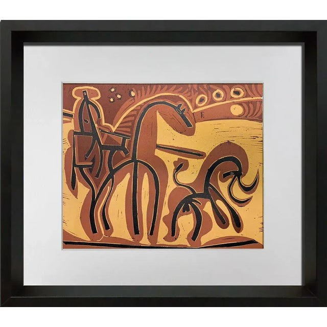 Pablo Picasso Linogravure Limited Edition "Picador Et Taureau" +Custom Framing For Sale In Atlanta - Image 6 of 7