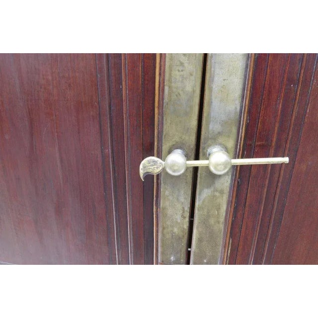 Wood Two Door Chinese Provincial Round Corner Cabinet Mian Tiao Period For Sale - Image 7 of 9