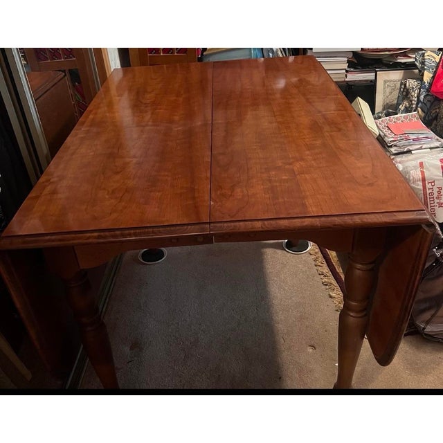 Cinnamon 1960s Gorgeous Mid-Century Colonial Revival Solid Cherry Table For Sale - Image 8 of 8