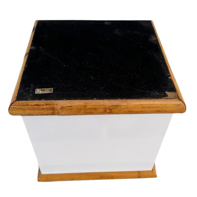 Vintage Tommaso Barbi Rattan Ice Bucket For Sale - Image 9 of 11