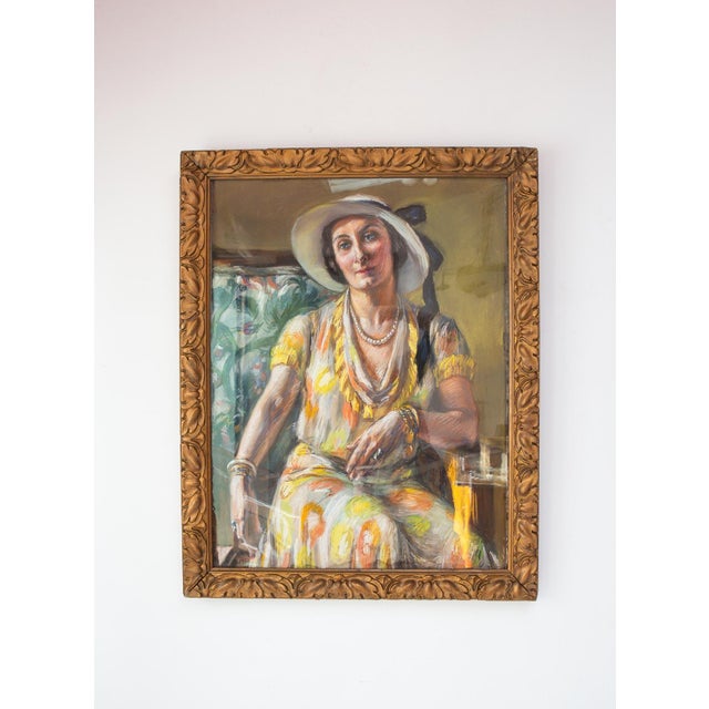 Fanny Billaud, Female Portrait, 1932, Pastel Artwork, Framed For Sale - Image 11 of 11
