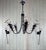 Black Vintage Chandelier and Wall Lights, Set of 3 For Sale - Image 8 of 8