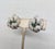 1950s Vintage 1950s Signed Jomaz Pavé Clear Rhinestone & Faux-Sapphire Flower Clip Earrings-2 Pieces For Sale - Image 5 of 8