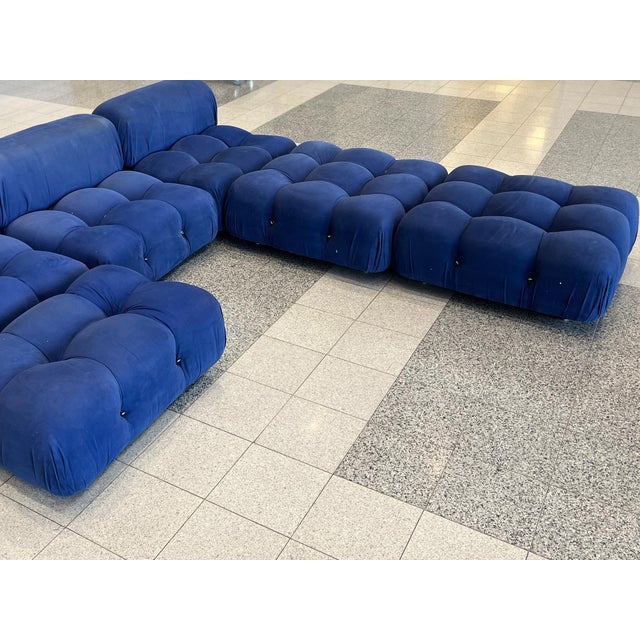 Textile Cobalt Blue Modular Sofa by Mario Bellini for B & B Italia For Sale - Image 7 of 16