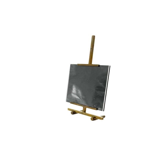 Hollywood Regency Easel-Shaped Brass Picture Frame from Montagnani, Italy, 1970s For Sale - Image 4 of 10