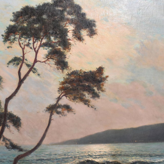 Jean Keuléyan-Lafon, Harbour with Sunset, Oil on Canvas, 20th Century, Framed For Sale - Image 6 of 9