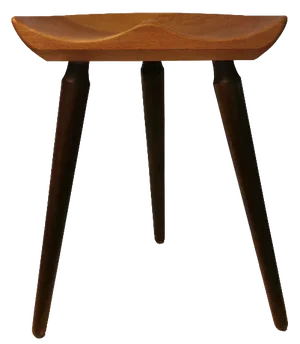Danish Stained Beech & Raw Beech Milking Stool in the style of Mogens Lassen, 1950s