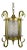 Scroll & Spike Cylindrical Beveled Glass Lantern For Sale