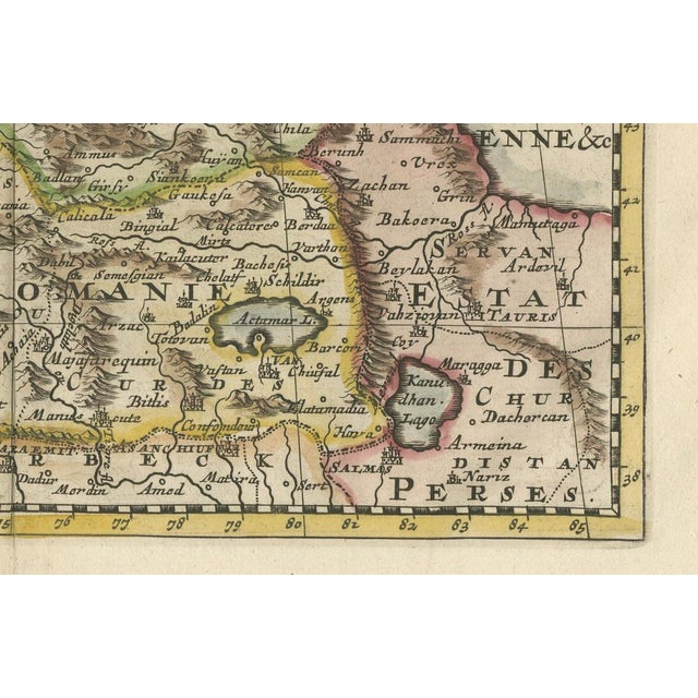 Title: "Map of Turcomania, Georgia, and Comania" This print presents an intricately detailed map of the Caucasus region,...