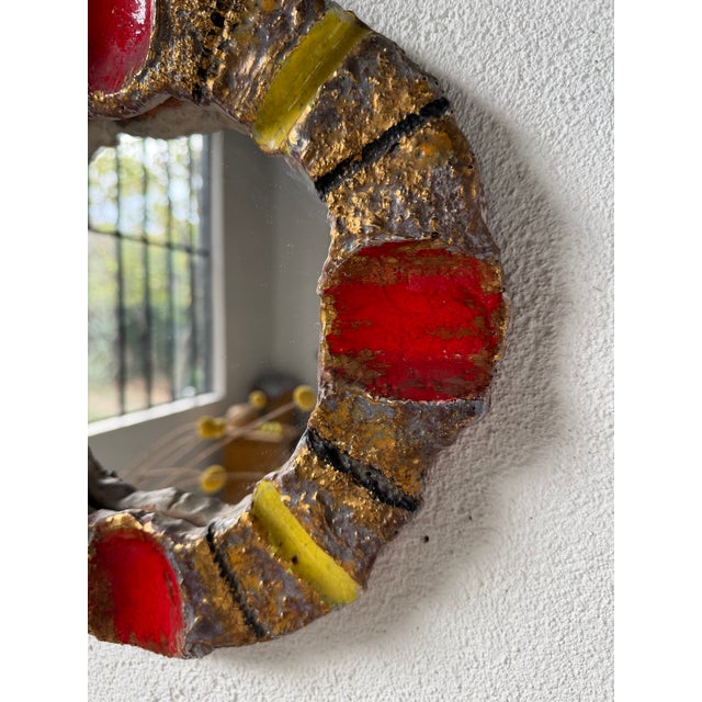 Set of two handcrafted ceramic mirrors in the style of Mithé Espelt. We love the ceramic work with its elegant shapes,...