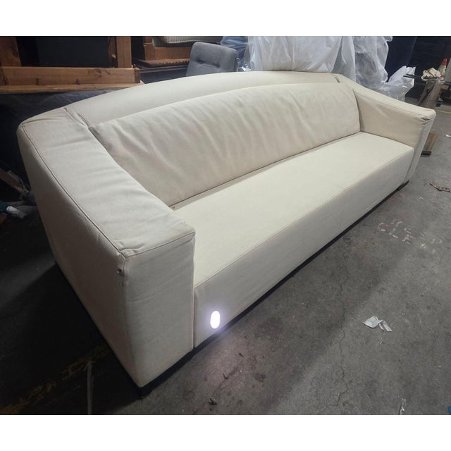 Modern Armani Casa 3-Seat Sofa – Modern Cream Upholstery For Sale - Image 3 of 8