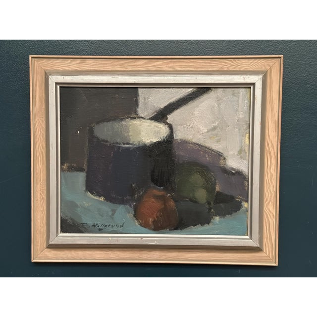 Bengt Hillgrund, Pan and Fruits, 1961, Oil on Canvas, Framed For Sale - Image 8 of 18