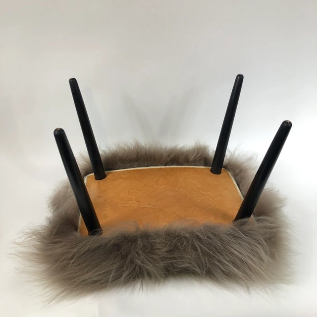 Upholstered Danish Stool in the Style of George Nelson For Sale In New York - Image 6 of 8