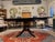 Wood 1940s Beacon Hill Mahogany Single Pedestal Dining Table on Brass Castors For Sale - Image 7 of 12