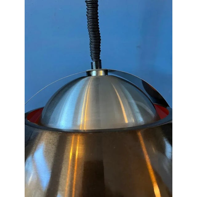Space Age Orange Pendant Light from Lakro Amstelveen For Sale - Image 9 of 11