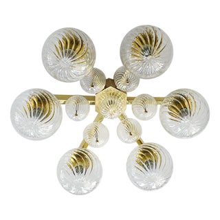 21st Century Italian Modern Murano Glass Flush Mount by Fabio LTD For Sale
