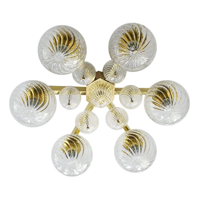 21st Century Italian Modern Murano Glass Flush Mount by Fabio LTD For Sale
