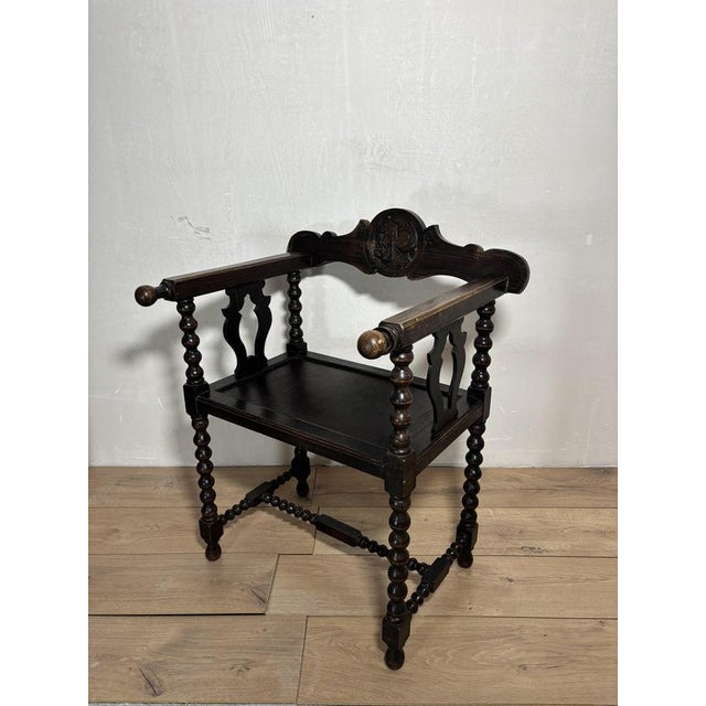 Spanish Baroque Revival Barley Twist Armchairs, 1920, Set of 2 For Sale - Image 12 of 14