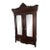 19th Century Rococo Style Solid Mahogany & Walnut Carved Two Door Armoire For Sale