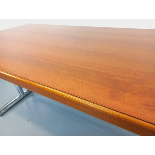 Vintage Desk in Walnut and Chrome Metal, 1970s For Sale - Image 10 of 18