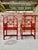 Pair of Early 21st Century Red Lacquered Chinoiserie Armchairs For Sale - Image 4 of 12