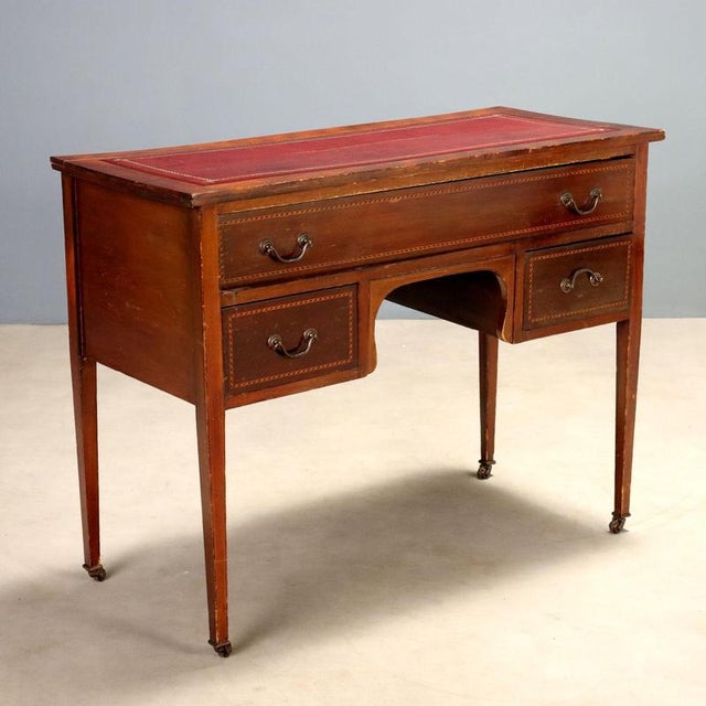 20th Century English Desk with Maple Details For Sale - Image 11 of 11