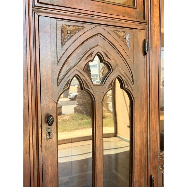 19th Century French Large Empire Period Bookcase or Church Cupboard For Sale - Image 11 of 18