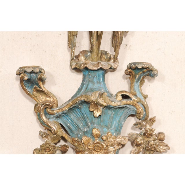 Wood 18th C. Italian Wall Mounted Urn Fragment For Sale - Image 7 of 9