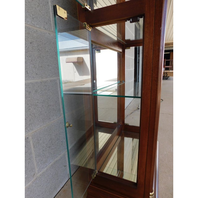 Pulsaski Cherry Curio Lighted Display Cabinet 28"w For Sale - Image 14 of 15