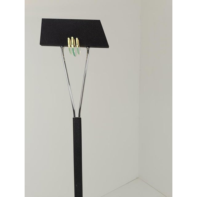 Metal Italian Postmodern Floor Lamp in the style of Fontana Arte, 1980s For Sale - Image 7 of 18