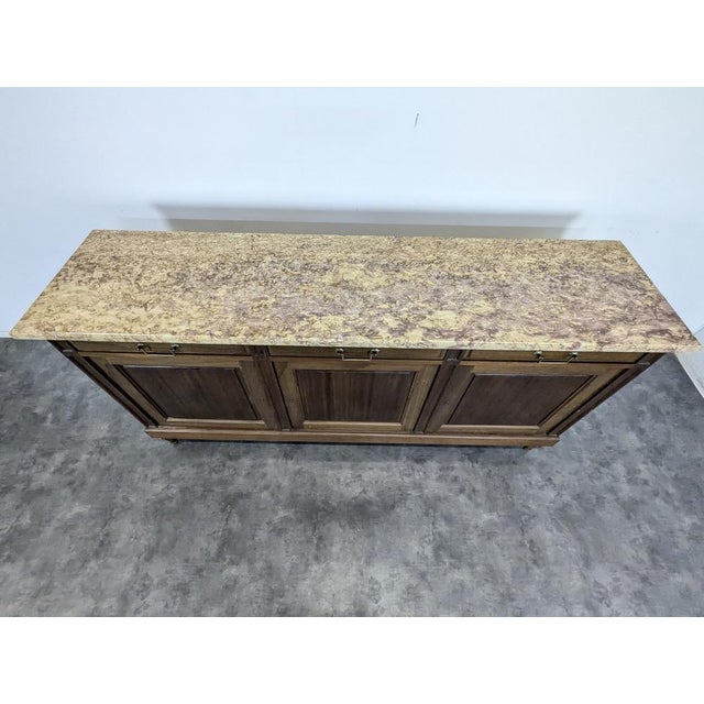 Sideboard in Mahogany and Breccia Marble For Sale - Image 4 of 11