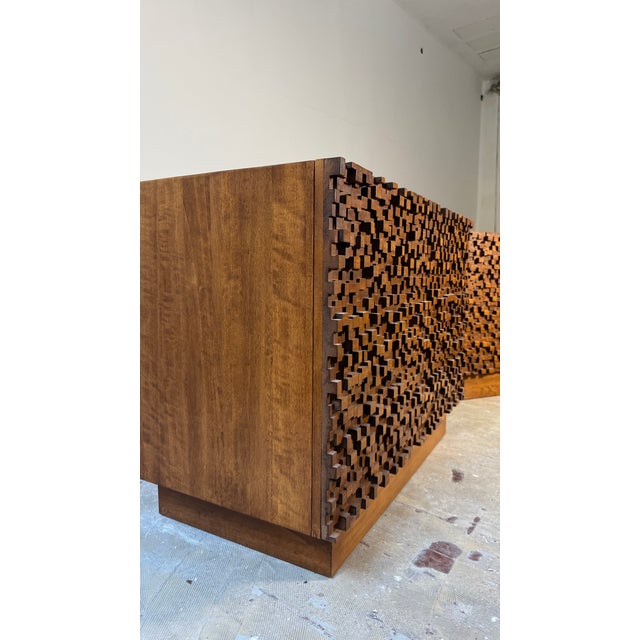 1990s Vintage Brutalist-Style Sideboards, Italy, 1990s, Set of 2 For Sale - Image 5 of 12