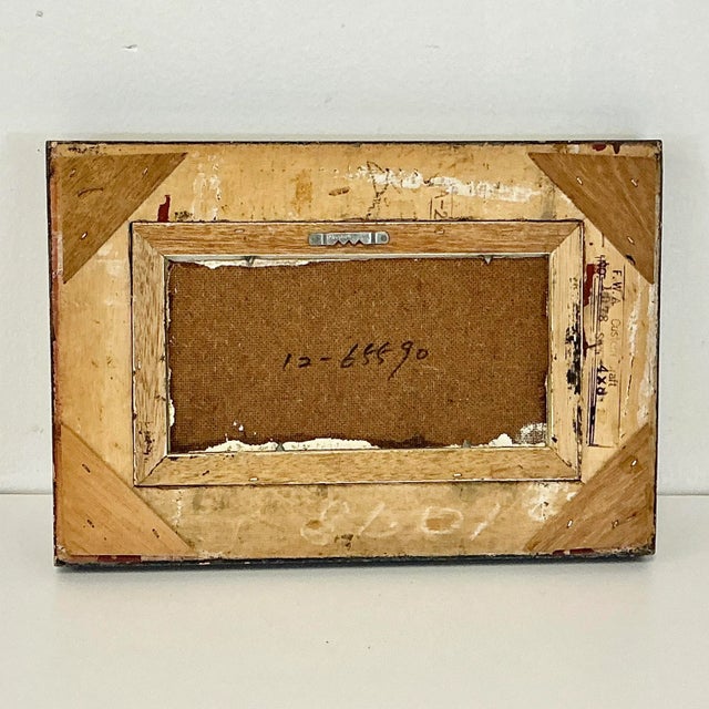 Rustic 1950s Vintage Impressionist Rustic Holland Winter Landscape Original Oil Painting. For Sale - Image 3 of 11