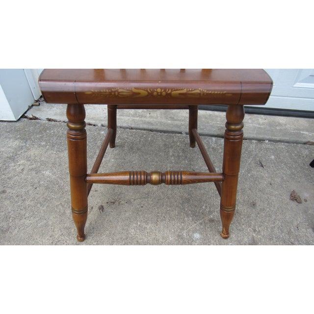 Farmhouse 1980s Hitchcock Farmhouse Signed Chair Brown For Sale - Image 3 of 5