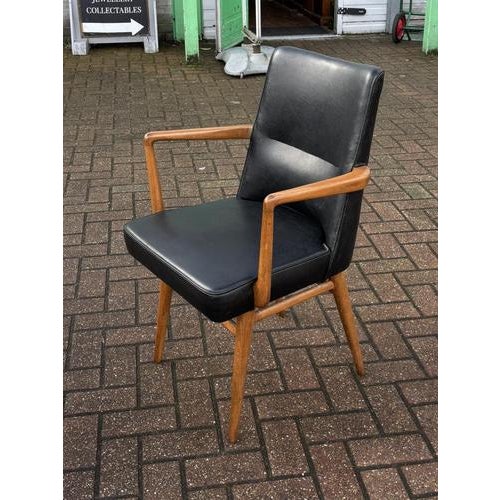 Black Mid-Century Library Armchairs, Set of 2 For Sale - Image 8 of 9