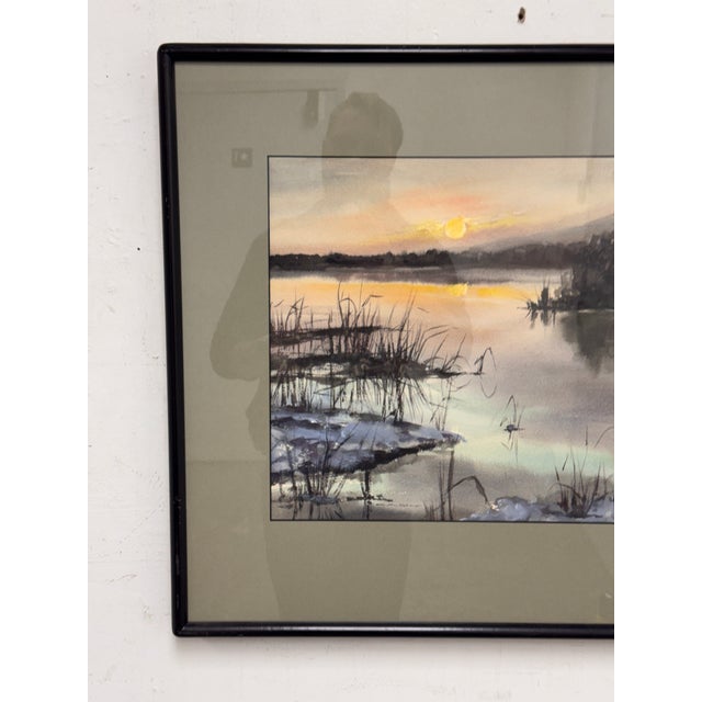 Cady Stopp Swamp Reflections Framed Watercolor, Circa 1970 For Sale In San Francisco - Image 6 of 11