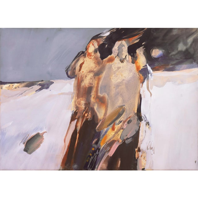 'Horizon Rise' by Veloy Joseph Vigil; Pueblo Native American Figurative Abstraction For Sale