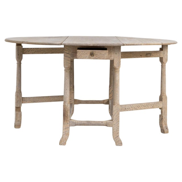 1900s French Oak Drop Leaf Table For Sale - Image 15 of 18